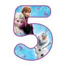 Frozen Number 5 Edible Icing Image